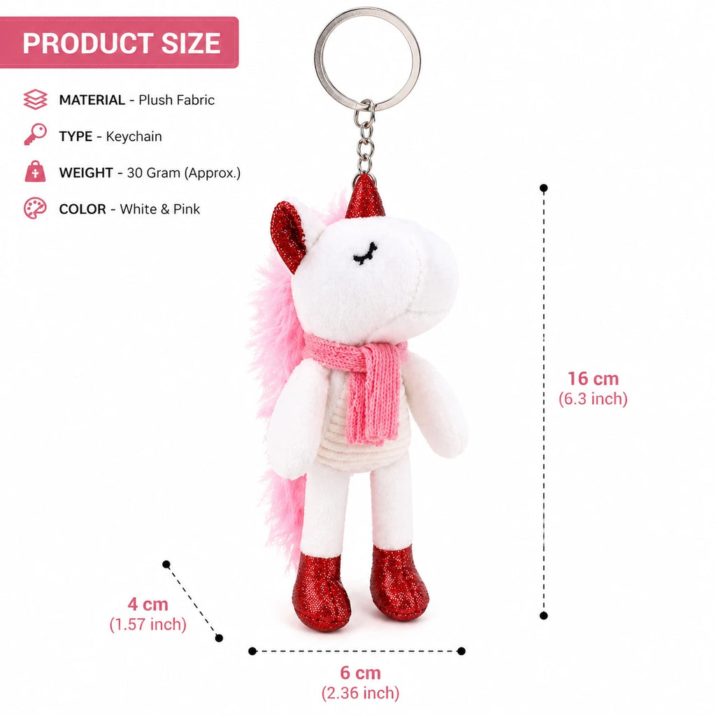 Unicorn Keychain – Cute Soft Plush Bag Charm for Girls