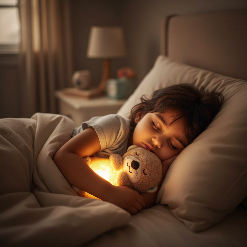 Teddy Bear Sleeping Child